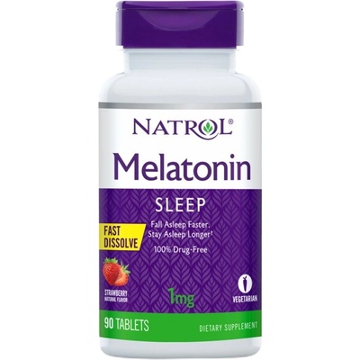 Natrol Melatonin 1 mg / Fast Dissolve [90 Дъвчащи таблетки]