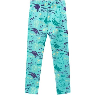 Winkiki Kids Wear Dívčí leggíny Cool Cat tyrkysová