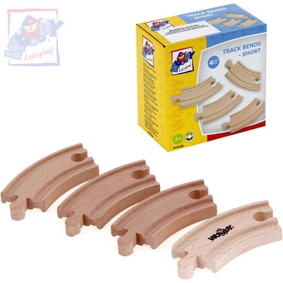 Woody Příslušenství k dráze Zaoblené koleje krátké 4 ks