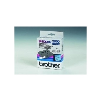 Brother TX-551, 24mm x 15m, черен печат / син фон, оригинална лента (TX551)