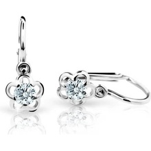 Cutie Jewellery detské náušnice z bieleho zlata C1945-10-X-2 ružová