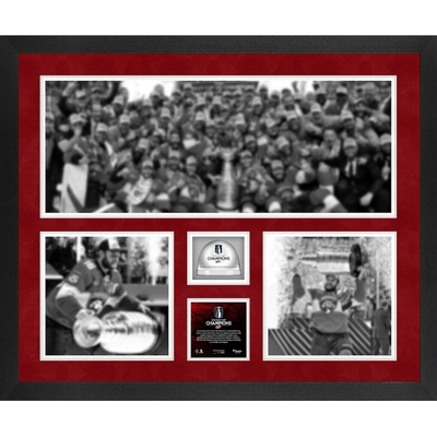 Fanatics Fotografie Carolina Hurricanes NHL 2026 Stanley Cup Champions Framed 3-Photograph Collage with Game-Used Ice from the 2026 Stanley Cup Final Limited Edition of 2026