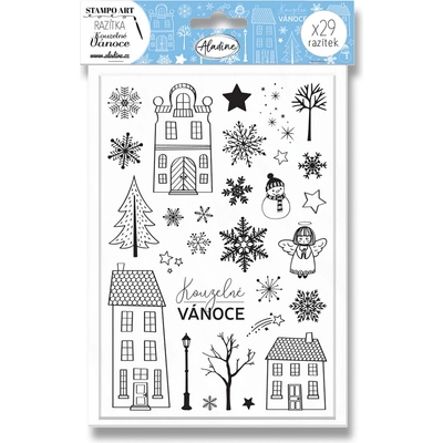 Aladine Razítka Stampo Art, 29 ks - Kouzelné domečky – Zboží Dáma