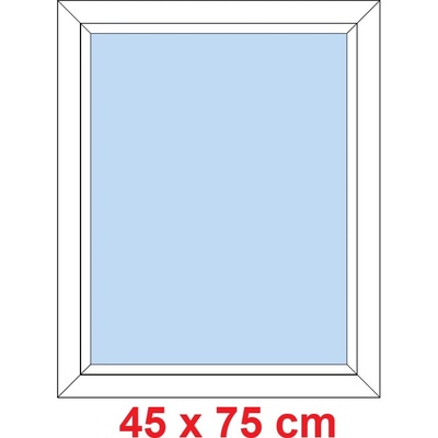 Soft Plastové okno 45x75 cm FIX neotevíravé Bílá