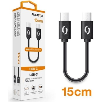 Datový kabel ALIGATOR POWER USB-C/USB-C 15cm