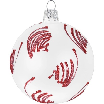 Ego Dekor Комплект от 3 коледни орнамента от бяло стъкло - Ego Dekor (ZOZ-222039DB)