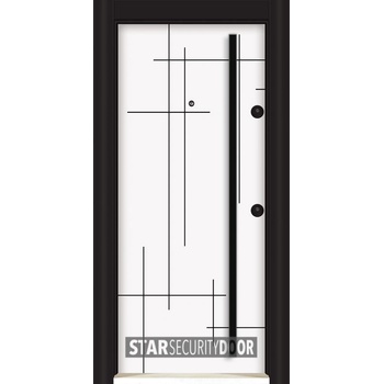 Image 1 of Starsteeldoor Блиндирана врата Parkdor SL 208 Бяла (цена без монтаж)