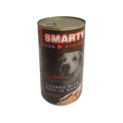 Smarty Dog chunks with Beef in gravy 6 x 1,24 kg