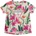 GUESS Тениска за мини момиче с цветя и палми с розово лого Guess с глитери