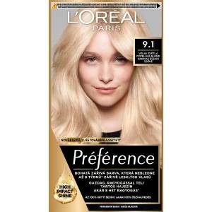 L'Oréal L'oreal Paris Préférence боя за коса, Осло, много светло пепеляво русо 9.1