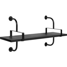 Gubi Police Démon Shelf 2, 95cm, 1 shelf, black stained ash