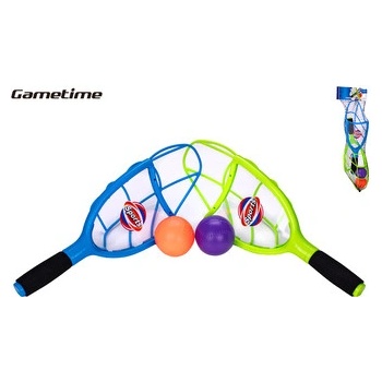 Gametime catch ball házecí hra 2ks raket 40cm s míčky 2ks v síťce