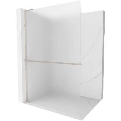 Mexen Kioto+ L душ параван с рафт Walk-in 100 x 200 cm, матиран, полирани никел - 800-100-123-97-30 (800-100-123-97-30)