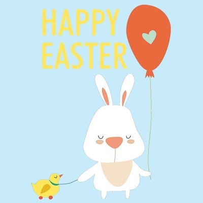 Zajačik Happy Easter veľkonočná tetovačka
