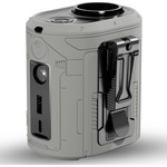 Techsuit - Преносим мини вентилатор Premium (Z14) - с външна батерия, презареждащ се, 5 скорости на вятъра, катарама за колан, 5000mAh - сив