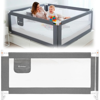 SPRINGOS Zábrana 200 cm sivá HA7526
