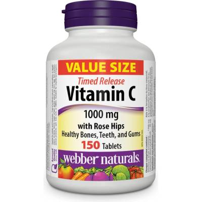 Webber Naturals Vitamin C with Rose Hips, 150 таблетки, Webber Naturals (3272 WN)
