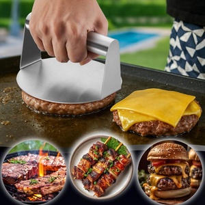 Meat Patty Maker Преса за бургери, кюфтета и шницели, ръчна преса за месо от неръждаема стомана - Meat Patty Maker