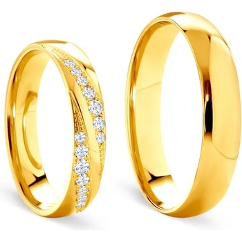 Image 1 of SAVICKI Сватбени халки: злато, полукръгъл профил. 4 мм