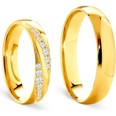 SAVICKI Сватбени халки: злато, полукръгъл профил. 4 мм