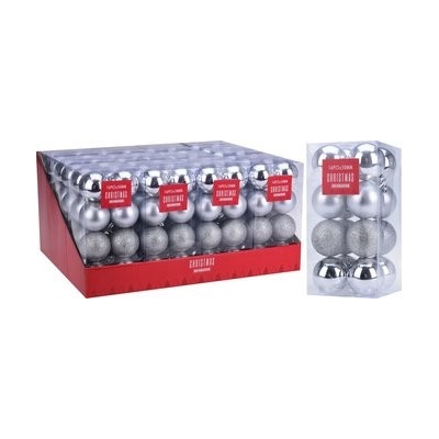 Home Styling Collection Vánoční koule Ø 5 cm 16 ks stříbrné
