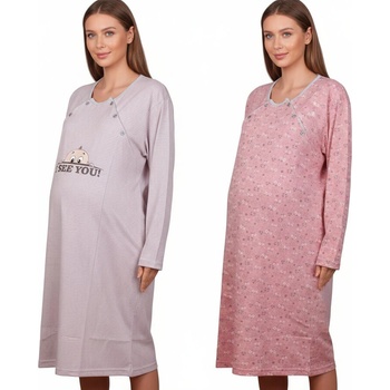 Комплект макси нощници с дълъг ръкав за кърмачки