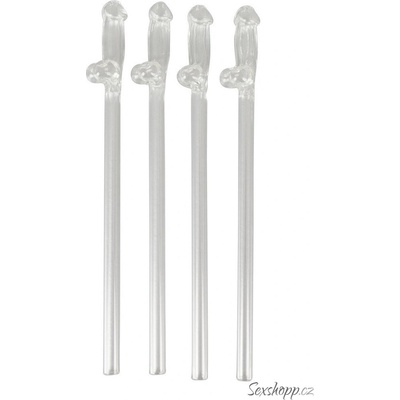 Sada skleněných brček Glass Drinking Straw Willy – Zboží Dáma