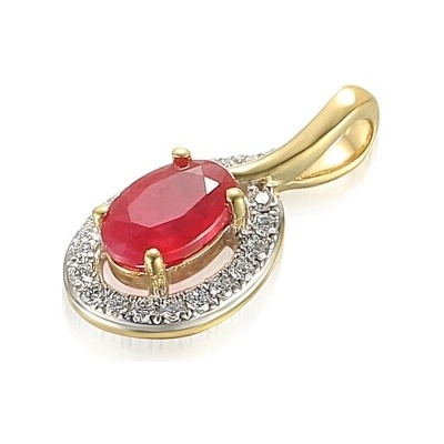 Gems Nepřehlédnutelný přívěsek Gemma kombinované zlato s brilianty a rubínem 585 38 2 4475.2ZB0.0.00.HSI.604.25