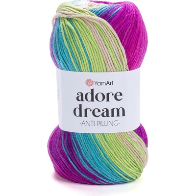 Yarn Art Adore Dream 1063 růžová, zelená, béžová