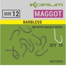 Korum Xpert Maggot Hooks Barbless vel.12 10 ks