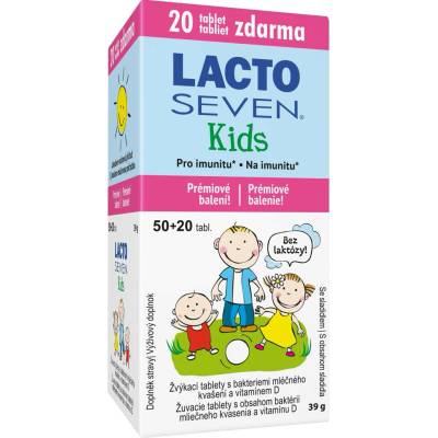Vitabalans Lactoseven kids žuvacie tablety 50+20 ks
