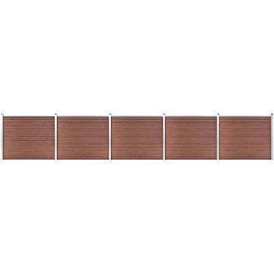 vidaXL Set plotového dílce WPC 872 x 146 cm hnědý