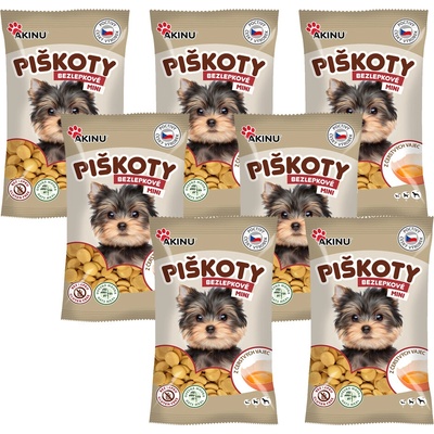 Akinu Bezlepkové mini sušienky pre psov 7 x 120 g