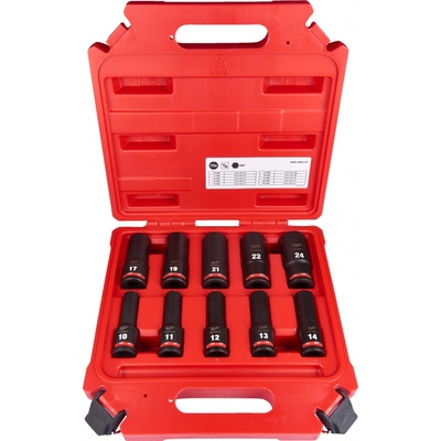 MILWAUKEE Sada nástrčných 1/2" kľúčov SHOCKWAVE - predĺžené 10 ks