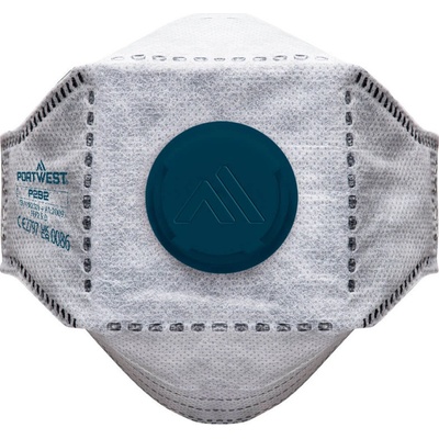 PORTWEST Respirátor EAGLE FFP2 P292, uhlíkový, skládací, plochý s ventilkem POR-P292WHR Bílá