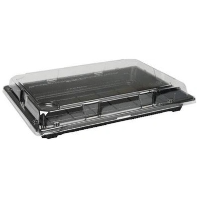 COpack - Miska na SUSHI včetně víčka 256 x 185 x 22 mm černá