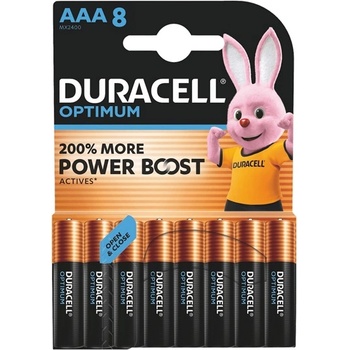 Duracell Батерия duracell optimum с дълъг живот aaa, алкална, 8 бр. /пакет dl2016 (dl2016)