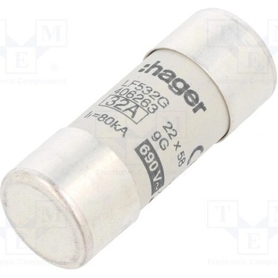 HAGER LF532G Pojistka: tavná; gG; 32A; 690VAC; kulatý,průmyslová; 22x58mm