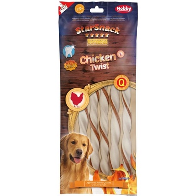 Nobby StarSnack BBQ Chicken Twist žuvacie tyčky L 25 cm 150 g