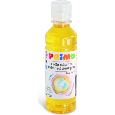 PRIMO Barevné čiré lepidlo na vodní bázi 240 ml - žlutá