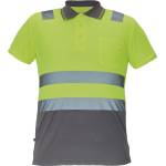 CERVA Поло тениска с къс ръкав cerva ciudades cadiz hv / hi-vis - сива/жълта hv 5xl (0305005394008)
