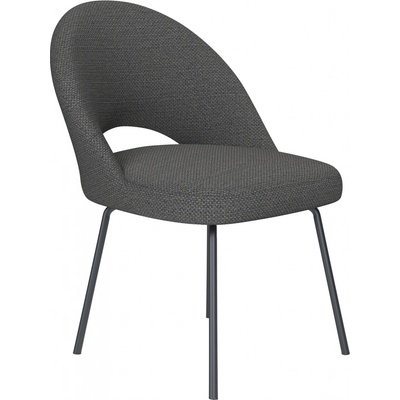 White Label Living Mick kovová tmavě šedý látkový potah