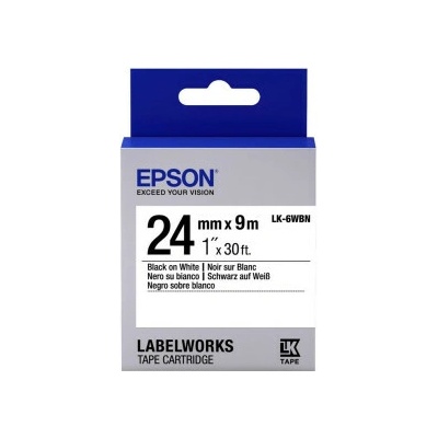 Epson Label Cartridge Standard LK-6WBN Black/White 24mm , 9m