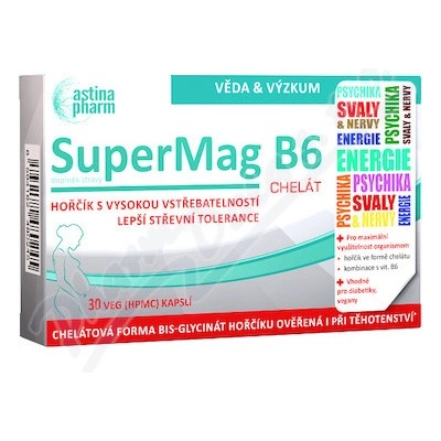 Astina SuperMag B6 CHELÁT 30 kapsúl