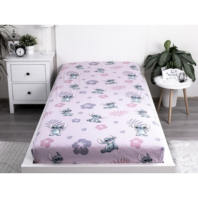 Jerry Fabrics Prostěradlo Lilo and Stitch Pink 90x200x25