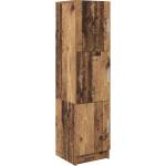 vidaXL Висок шкаф Старо дърво 31.5 x 32 x 122.5 см (869352)