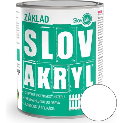 Slovakryl univerzálná farba 0,75 Kg biela