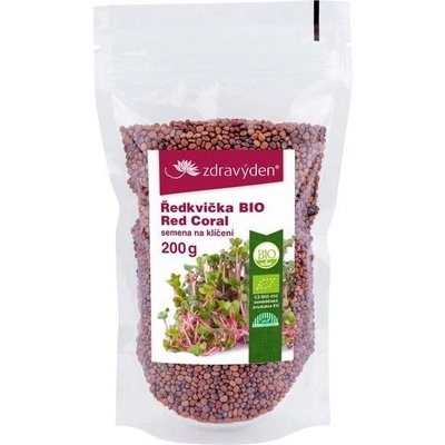 Zdravý den Ředkvička Red Coral BIO – semena na klíčení 200g