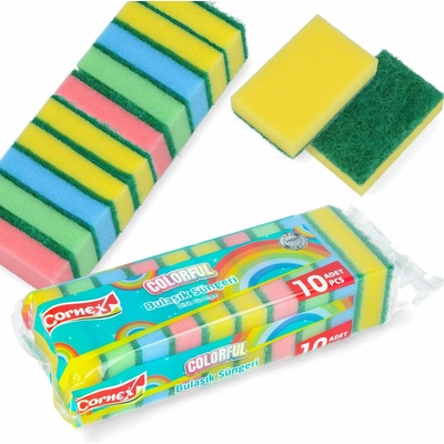 Cornex kuchynské hubky dúha, balenie 10 ks