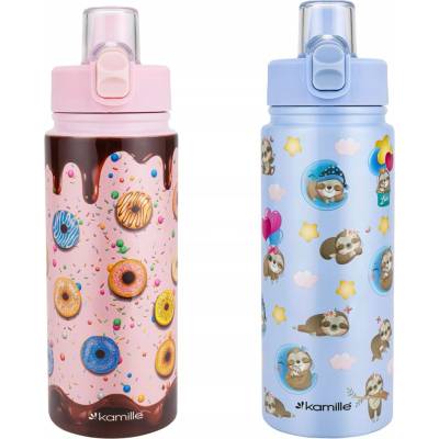 Kamille termohrnek nerezová ocel s automatickým uzávěrem 600 ml vícebarevná